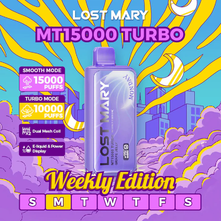 Acheter Lost Mary MT15000 Turbo Vape – Weekly Edition