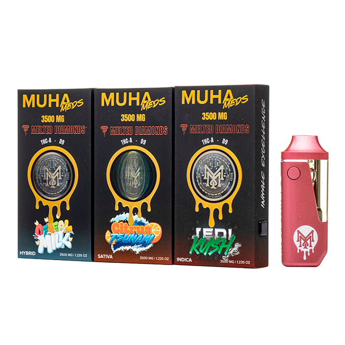 Acheter Muha Meds Melted Diamonds Jetable 3,5G – Vape Puissante au THC