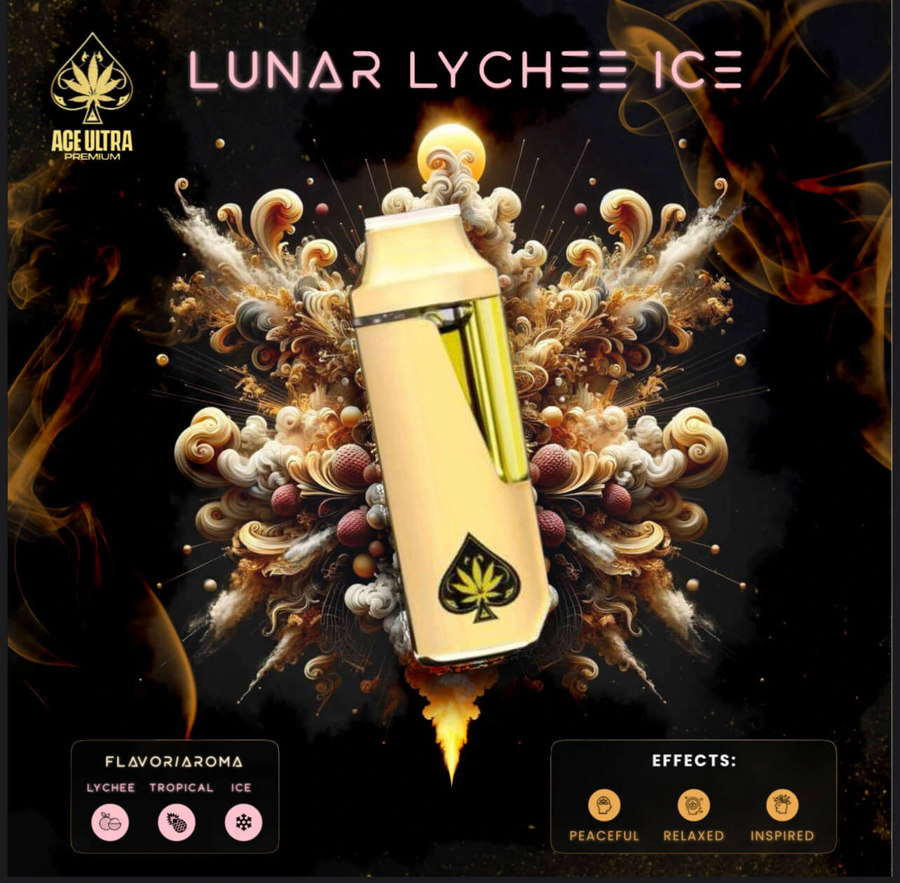 Acheter Ace Lunar Lychee Ice Vape THC Ultra Premium