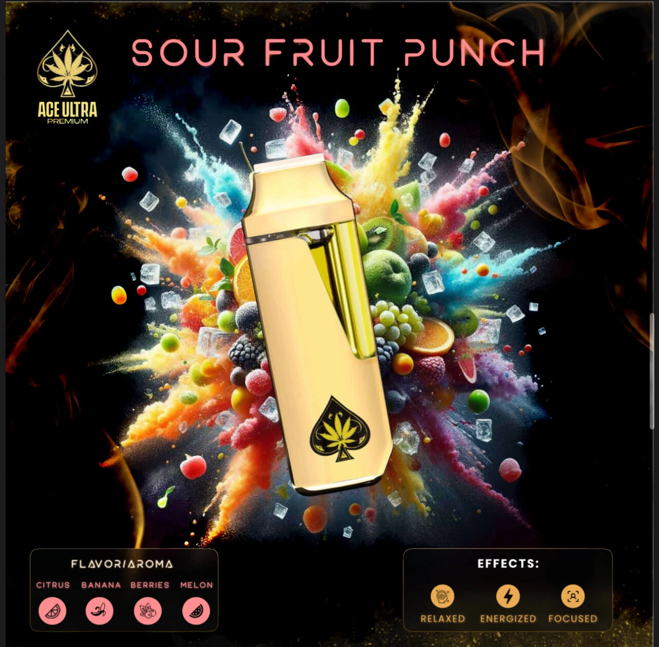 Ace Ultra Premium Vape Sour Fruit Punch